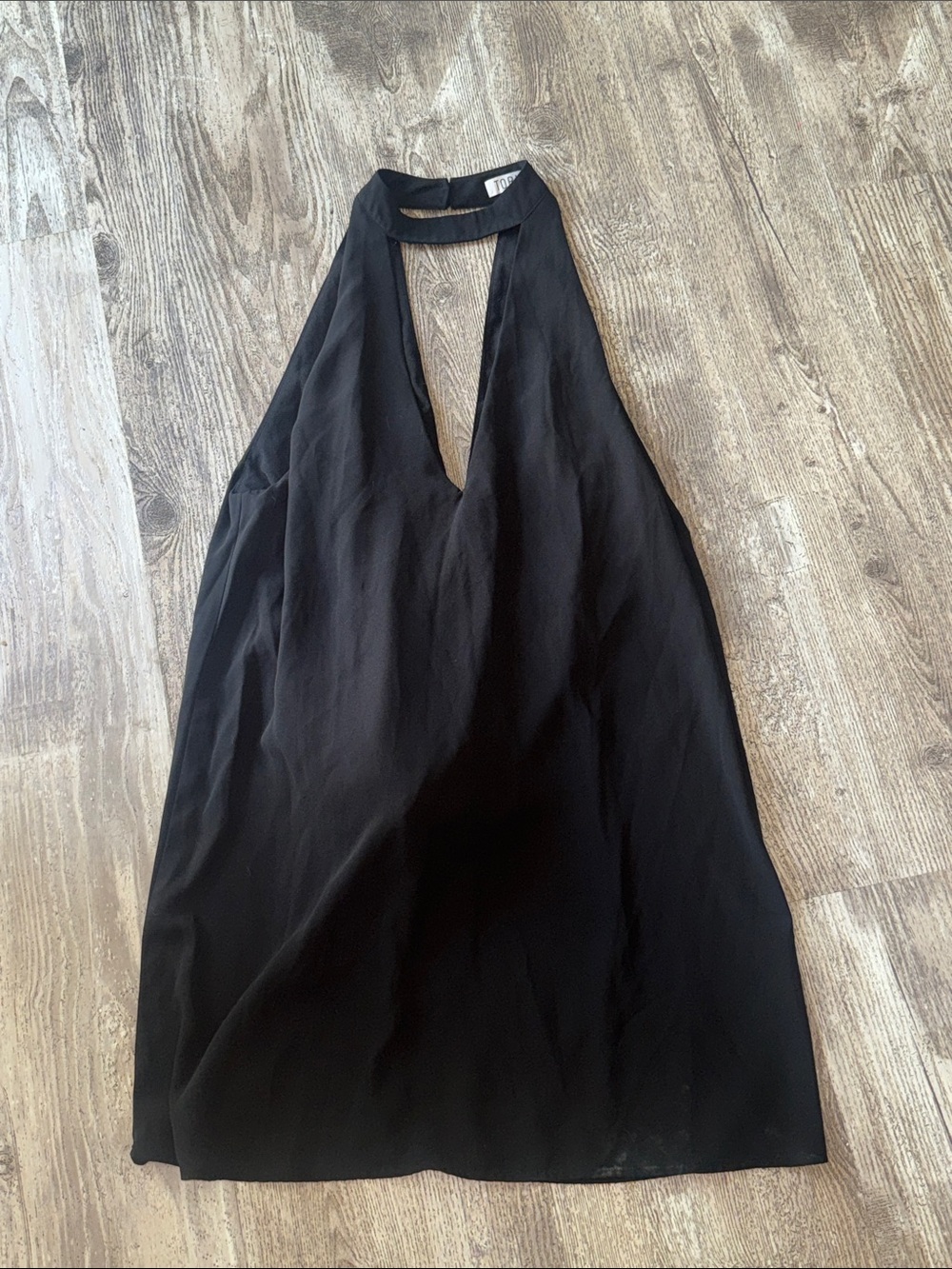 Tobi Black Midi Dress with Keyhole